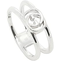 美品　GUCCI 指輪　インターロッキングワイドリング　19号 GUCCI 【中古】 グッチ インターロッキングG リング 18 603608