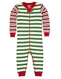Hatley ハットレイ 男の子 グリーンホリデーストライプ カバーオールパジャマ 80 ~ 85cm 、18-24M(79-84cm) マルチカラー 綿100% DR5STRI334