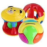 NUOLUXプラスチックBaby Bath Toys Nursery Hand Bell Kids Hand Shake Rattle 3pcs