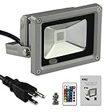 Escolite led Flood Light Spotlights Security Light RGB 10w IP65 Waterproof Indoor Outdoor With Screw