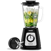 Tefal Blendforce II Blender, 2L Glass Jug, 1.25L Effective Capacity, 800W, 4 Removable Powelix Blades, Smoothie Blender, Ice 