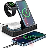 2023 新しいワイヤレス充電ステーション 3 in 1 折りたたみ式ワイヤレス充電ステーション iphone 14/14 pro/13/12/11 pro x max xs xr mini 8 用充電器ワイヤレス充電器