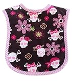 Patricia Ann Designs Sweet Skull Reversible Bib, Pink Fleece and Pink Check Trim by Patricia Ann Des