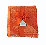 MEG Original Minky Dot Baby Blanket, Double-sided Orange 387 by MEG Original