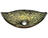 MR Direct 643 Foil Undertone Leaf Glass Vessel Sink [並行輸入品]