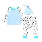 Cutelove 男の子　幼児　新生児　キッズ　子供　ベビー服　帽子＆長袖のTシャツ＆ズボン　矢印柄　プリント　秋　三点セット　普段着　カジュアル　100％綿　通気性