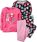 Carters赤ちゃんClothing Outfit Girls 4ピースSnug Fit Cotton PJs I Loveホットココア カラー: グレー
