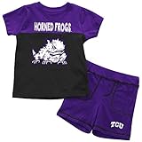 Infants NCAA TCU Horned Frogs Infant Tシャツとショーツセットコンボ(チームカラー)
