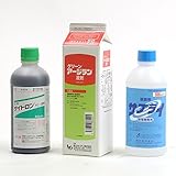 ゴルフ場も使用の芝生用除草剤・展着剤３点セット（高麗芝、姫高麗芝、野芝専用）　ザイトロンアミン液剤・グリーンアージラン液剤・サプライ