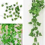 2.8メートルの人工グレープリーフ工場グリーンガーランドホームガーデンホリデイデコレーション