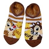 【ネコポス発送】チップ＆デールスター裏起毛ニットソックス【くるぶし丈】