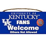NCAAケンタッキーWildcats 12 " x 6 "ファンWelcome OthersできませんWood Sign