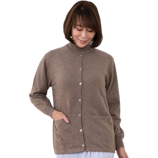 CABaN コットンカシミヤ クルーネックカーディガン　ベージュS 新品 CABaN コットンカシミヤクルーネックカーディガン ライト