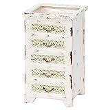 不二貿易 陶製 キャビネット 風 ポット 鳥 高さ24cm 33938