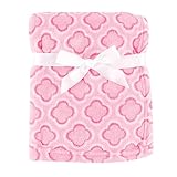 Luvable Friends Print Coral Fleece Blanket, Pink Clover by Luvable Friends