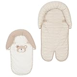 Babies R Us – ホワイト/ベージュB is for Bear Double Car Seat &ベビーカーヘッドレスト