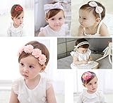 ベビー用　キッズ　子供用　ヘアバンド　ペアリボン　赤ちゃん　髪飾り　髪留め　ヘアアクセサリー　カチューシャ　出産お祝い　誕生日　初節句　6点セット (セット❷)