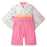 AK Style ベビー キッズ 袴 ロンパース 150421-3 (70, ピンク2)
