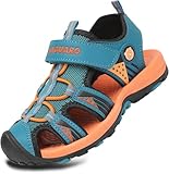 [SAGUARO] サンダル キッズ スポーツ ビーチサンダル 子供用 マジック つま先保護 滑り止め 男の子 女の子 アウトドア 夏用