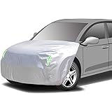 Amazon Anben 車カバー ハーフ カーボディーカバー 裏起毛タイプ 防水性アップ 自動車カバー 黄砂対策 防水防塵防輻射紫外線 蛍光反射ストリップ付き ゴムバンドで長さを調整 生地サイズ幅 130cm長 400cm Cd S ボディーカバー 車 バイク
