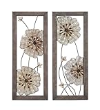 Deco 79 Metal Wall Decor, 2 Assorted, 16 by 40' [並行輸入品]