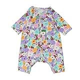 （オーシャンアンドグラウンド）Ocean＆Ground 長袖ロンパス Ｆｌｏｗｅｒ:ベビー服 長袖 ロンパース カバーオール 70 パープル