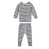 Domybest 春秋 子供服 パーカー 女の子 長袖 ズボン 男の子 女の子 0-1歳 フード付き ストライプ 暖かく保つ 普段着 幼稚園 部屋着 記念日 お祝い ギフト