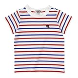 nミキハウス DOUBLE.B ダブルＢ ★Everyday Double_B★ ボーダー半袖Tシャツ 100cm 赤×紺（42）