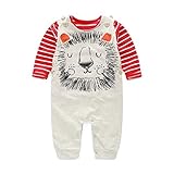 ベビー男の子の服、mchoiceベビー男の子パンツセットストライプTシャツトップBibパンツロンパース全体的な服装 カラー: レッド