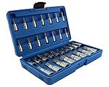 ABNマスター六角ビットソケットセット、メトリック& SAE、s2スチールとCR - Vソケット、32-piece