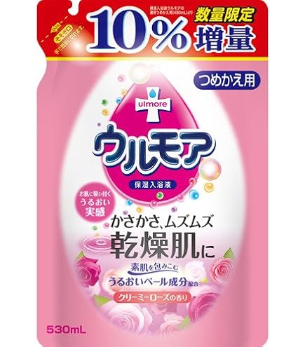 Amazon | 保湿入浴液ウルモア クリーミーローズ つめかえ [480mLx2個