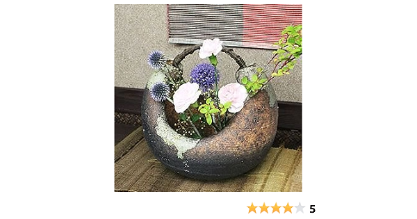 信楽焼 つる付花入れ 刷毛目 高さ34cm(本体のみの寸法) 信楽焼 つる付花入れ 刷毛目 高さ34cm(本体のみの寸法)