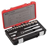 トネ(TONE) ソケットレンチセット 3130MP 差込角9.5mm(3/8") 内容18点 レッド