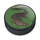 アイスホッケーパック沼地のワニ