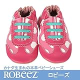ロビーズ 本革ベビー靴 ソフトソール APMAアメリカ足病学協会認定の赤ちゃん靴 ファーストシューズ ベビーシューズ ベビー靴 室内履き 保育園 上靴 12-18mos Dotted Dolly [並