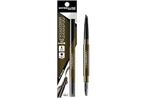 メイベリン MAYBELLINE ファッションブロウ パウダーインペンシル N BR-2 自然な茶色 アイブロウペンシル 三角芯 ブラシ付き ウォータープルーフ