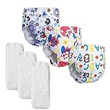 Big elephant 3パック赤ちゃん再利用可能な布ポケットおむつwith 3マイクロファイバーInserts pd-02