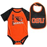 Infants NCAA Oregon State Beavers Onesideとよだれかけセット（チームカラー） 0-3 Months