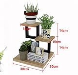 消毒木製フラワースタンド デスクトップシェルフのシンプルさソリッドウッドフラワースタンドデスクトップストレージラックシェルフミニフラワースタンド 強い支持力 (色 : D)
