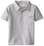 Billabong Little Boys' Standard Issue Polo Shirt Grey Heather Medium (5) [並行輸入品]