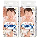 【2点セット品】Natural Moonyナチュラルムーニー Lサイズ 40枚×2セット (テープタイプ)
