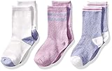Cuddl Duds Girls' Baby Crew Socks Jacaranda 0-12M [並行輸入品]