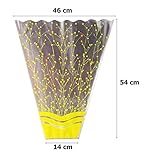 BOPP 袖を包む印刷 / シートの花の袋/花束の袖を包むパッキング 46x14x54 cm (0.04 mm) 10枚 - FLPT-0004 (イェロー)