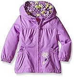 London Fog Baby Girls' Floral Printed Fleece Lined Jacket Purple 24 Months [並行輸入品]