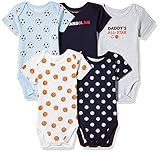 The Children's Place Baby-Boys Li'l Guy's Printed Bodysuits (Pack of 5) Sports (Tidal) 9-12 months [
