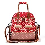 YuHan Baby Diaper Backpack Travel Mummy Bag Waterproof Diaper Shoulder Bag Handbag Red by YuHan