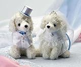 ホワイトプードルのウェルカムドッグ完成品（ブルーリボン）ティアラ付き