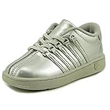 K-Swiss Classic VN ベビー 米国 4 シルバー スニーカー [並行輸入品]