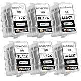 【SUNINK】キャノン 用 互換 詰め替えインク BC-365XL/BC-345XL/BC-310XL (BK/顔料ブラック)*6【合計6本】対応:TS3530/TS3130/TS3130S/TS3330/TS203/TR4530/MP493/MP280/MP490/MP480/MP270/MX420/MX350/iP2700