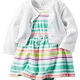 カーターズ Carter's ボディスーツ ワンピース 綿ジャージー100% & カーディガン 長袖 綿60% ポリエステル40% 2点セット 2-Piece Bodysuit Dress & Neo